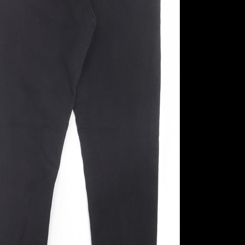 Marks and Spencer Womens Black Cotton Jegging Trousers Size 16 L28 in Regular