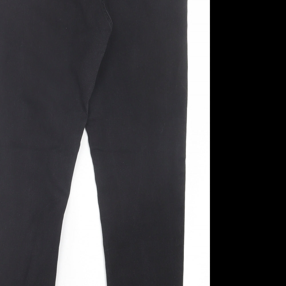 Marks and Spencer Womens Black Cotton Jegging Trousers Size 16 L28 in Regular