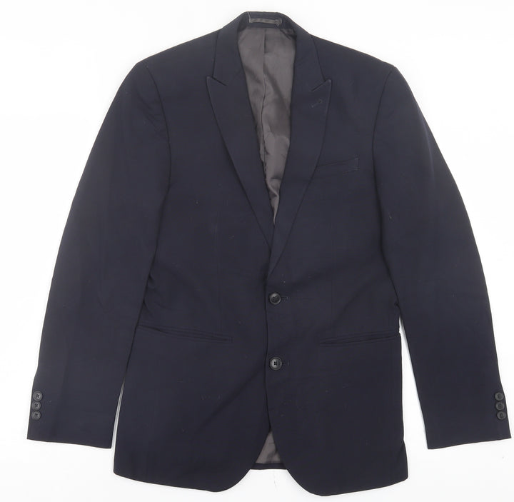 NEXT Mens Blue Polyester Jacket Suit Jacket Size 36