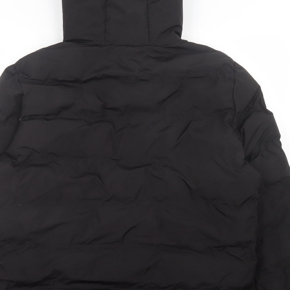 Primark Mens Black Puffer Jacket Coat Size L Zip