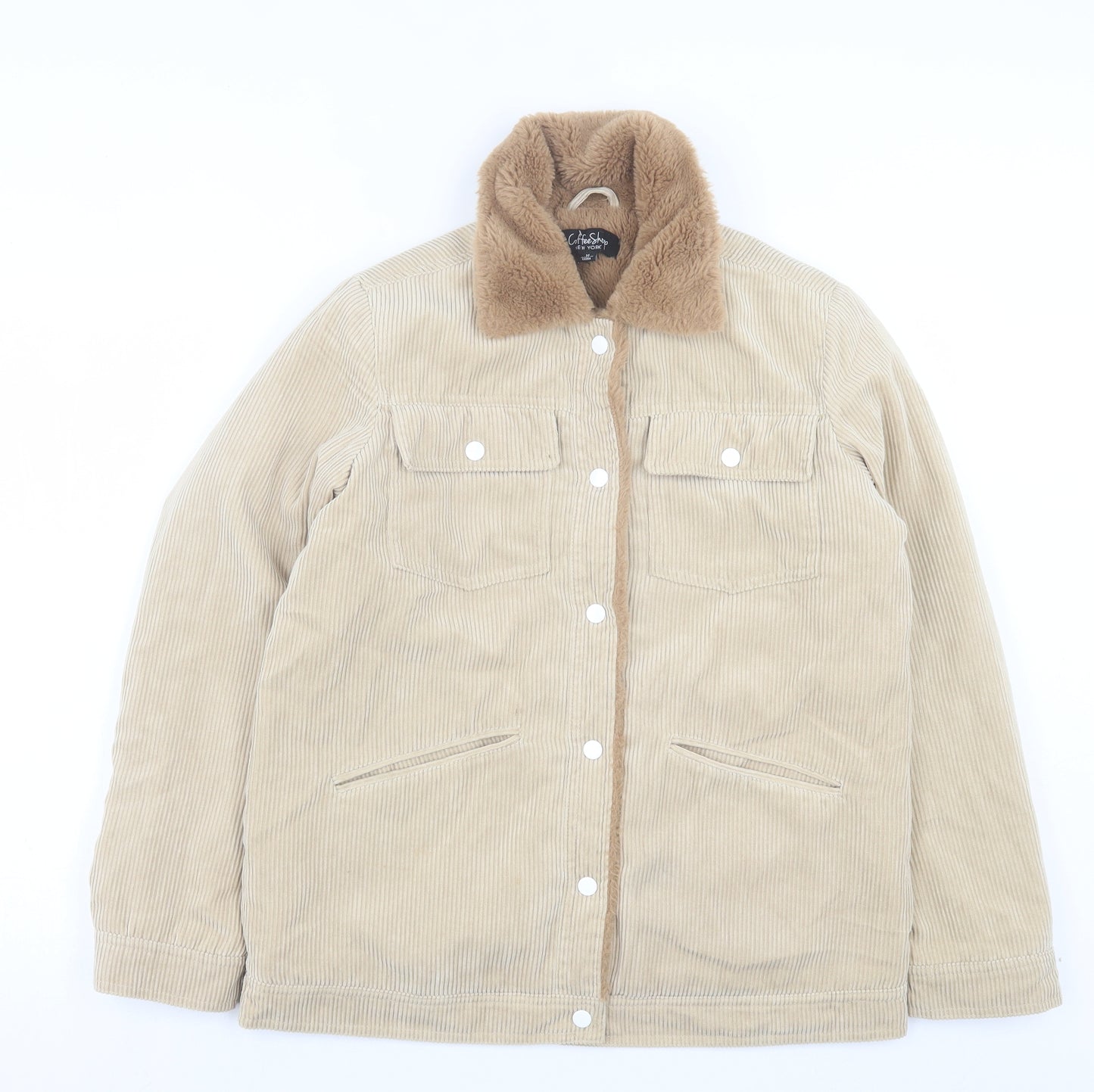 Coffee Shop New York Womens Beige Jacket Size M Button