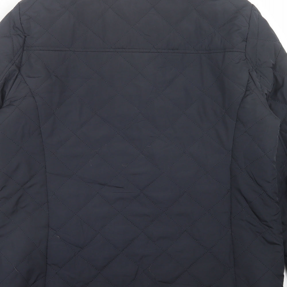 Dorothy Perkins Womens Blue Quilted Jacket Size 14 Zip