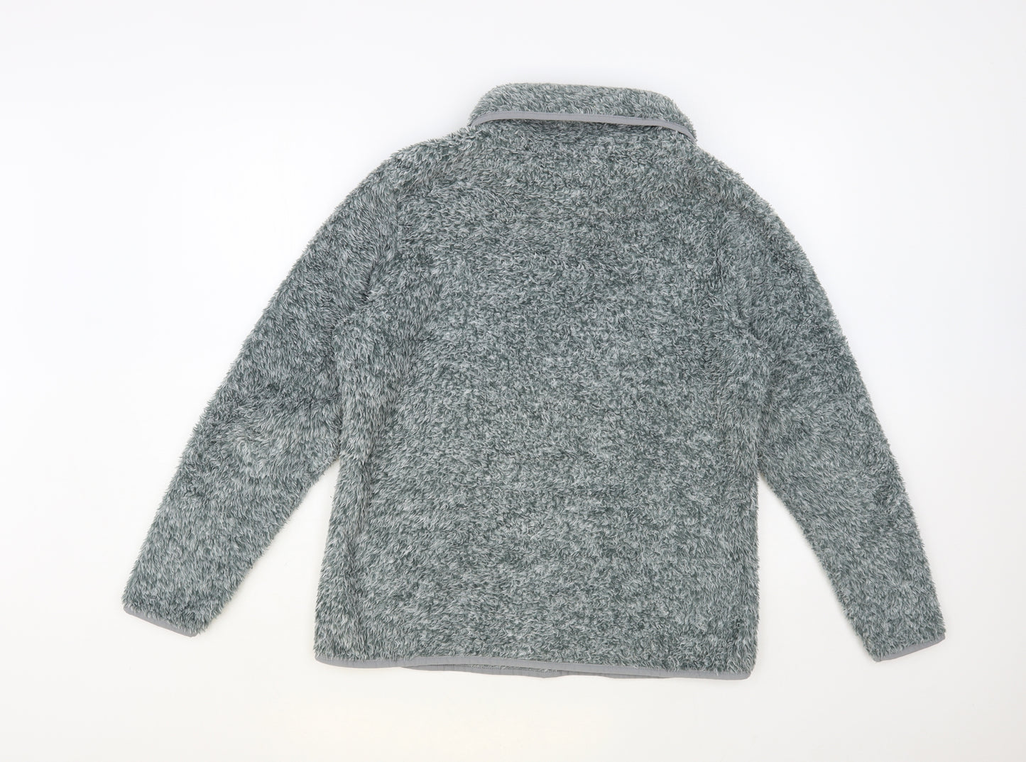 Crane Womens Grey Polyester Pullover Sweatshirt Size 14 Zip