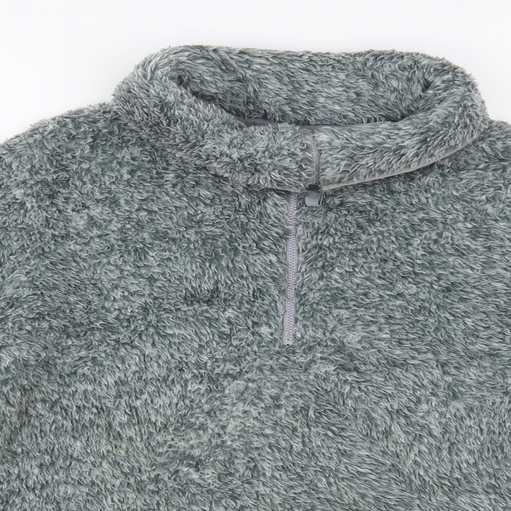 Crane Womens Grey Polyester Pullover Sweatshirt Size 14 Zip