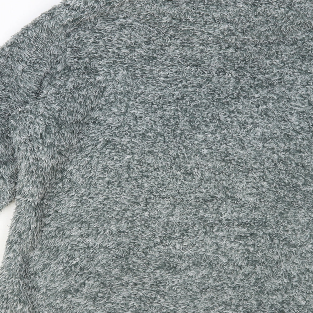 Crane Womens Grey Polyester Pullover Sweatshirt Size 14 Zip