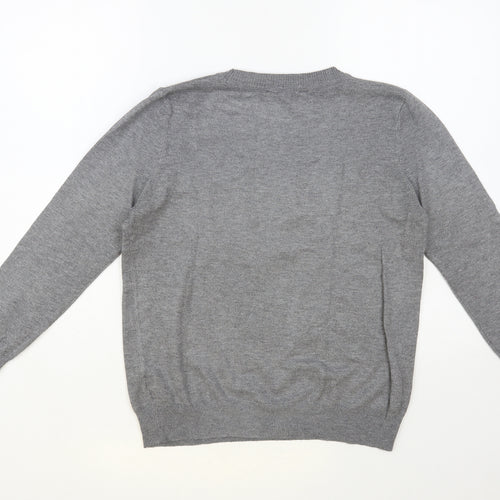 Primark Womens Grey Crew Neck Polyester Pullover Jumper Size 12