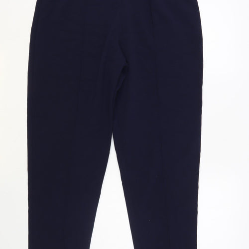Autonomy Womens Blue Polyester Trousers Size 14 L26 in Regular