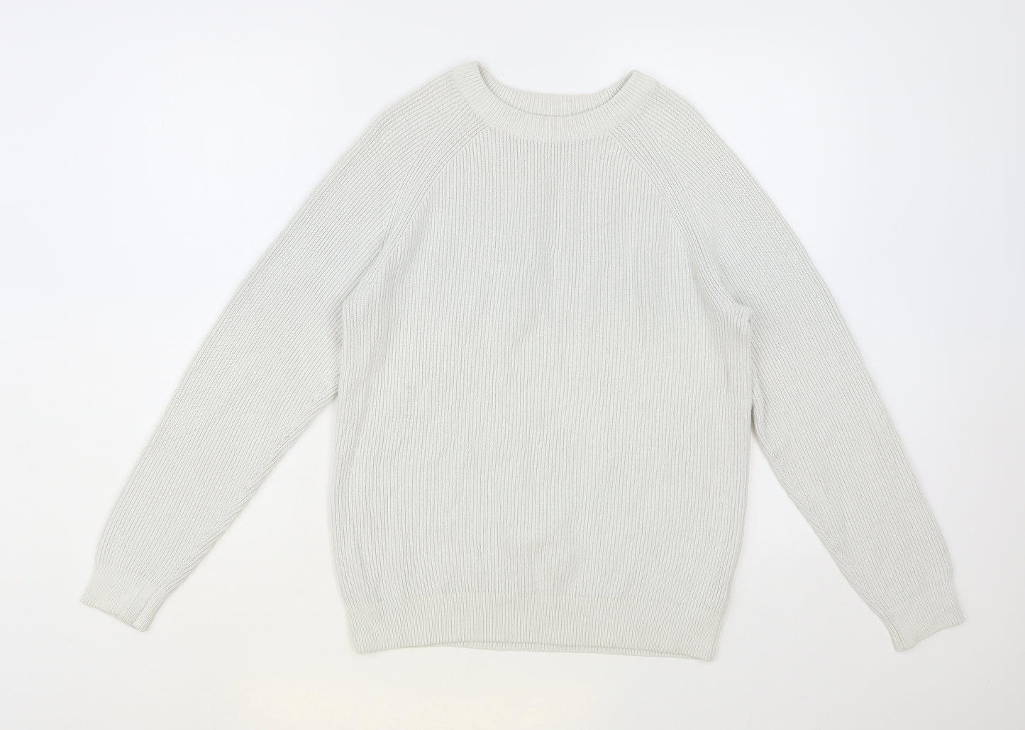 Primark Mens Grey Crew Neck Cotton Pullover Jumper Size S