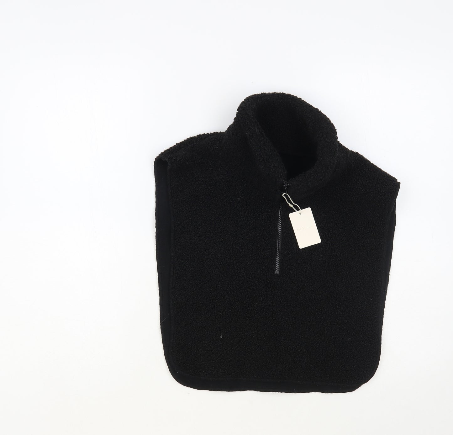 Primark Womens Black Gilet Poncho One Size Zip