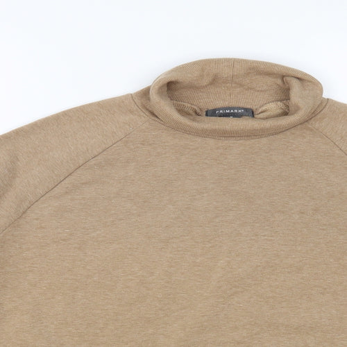 Primark Womens Beige Cotton Pullover Sweatshirt Size 14 Pullover