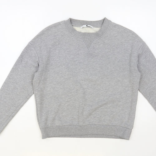 Very Womens Grey Cotton Pullover Sweatshirt Size 10 Pullover