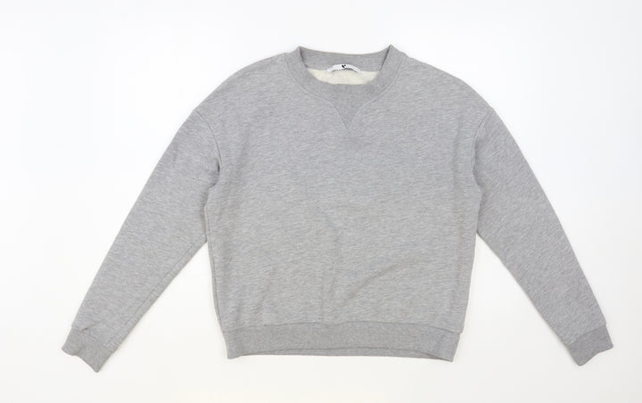 Very Womens Grey Cotton Pullover Sweatshirt Size 10 Pullover