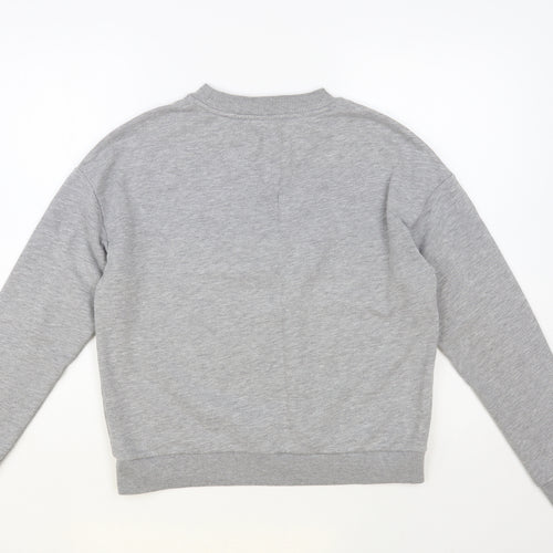 Very Womens Grey Cotton Pullover Sweatshirt Size 10 Pullover
