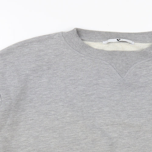 Very Womens Grey Cotton Pullover Sweatshirt Size 10 Pullover
