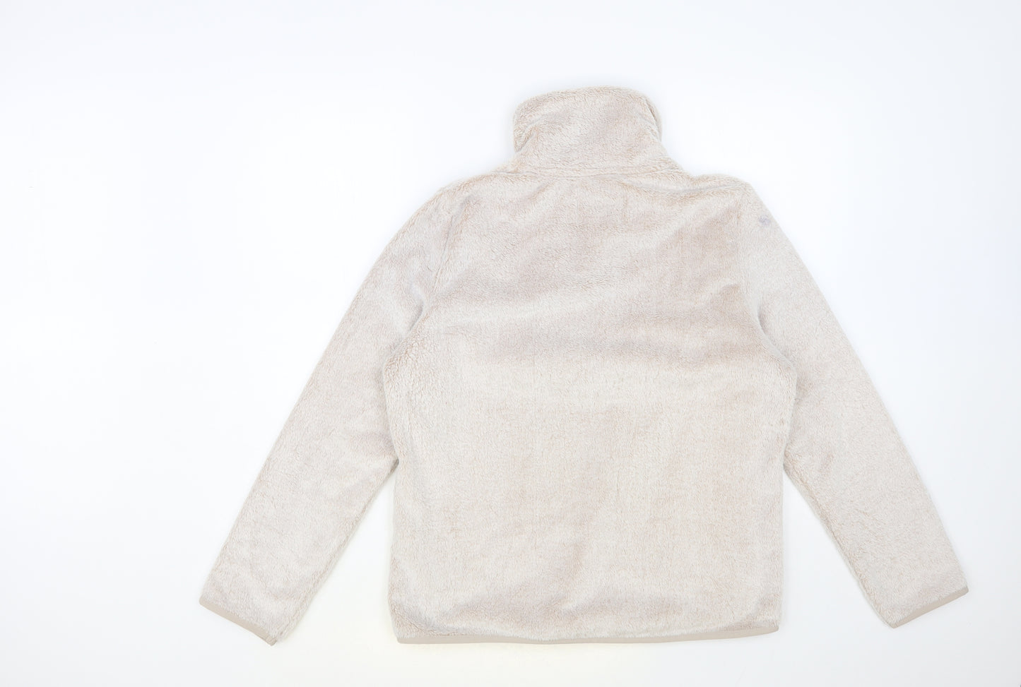 Crane Womens Beige Polyester Pullover Sweatshirt Size 14 Zip