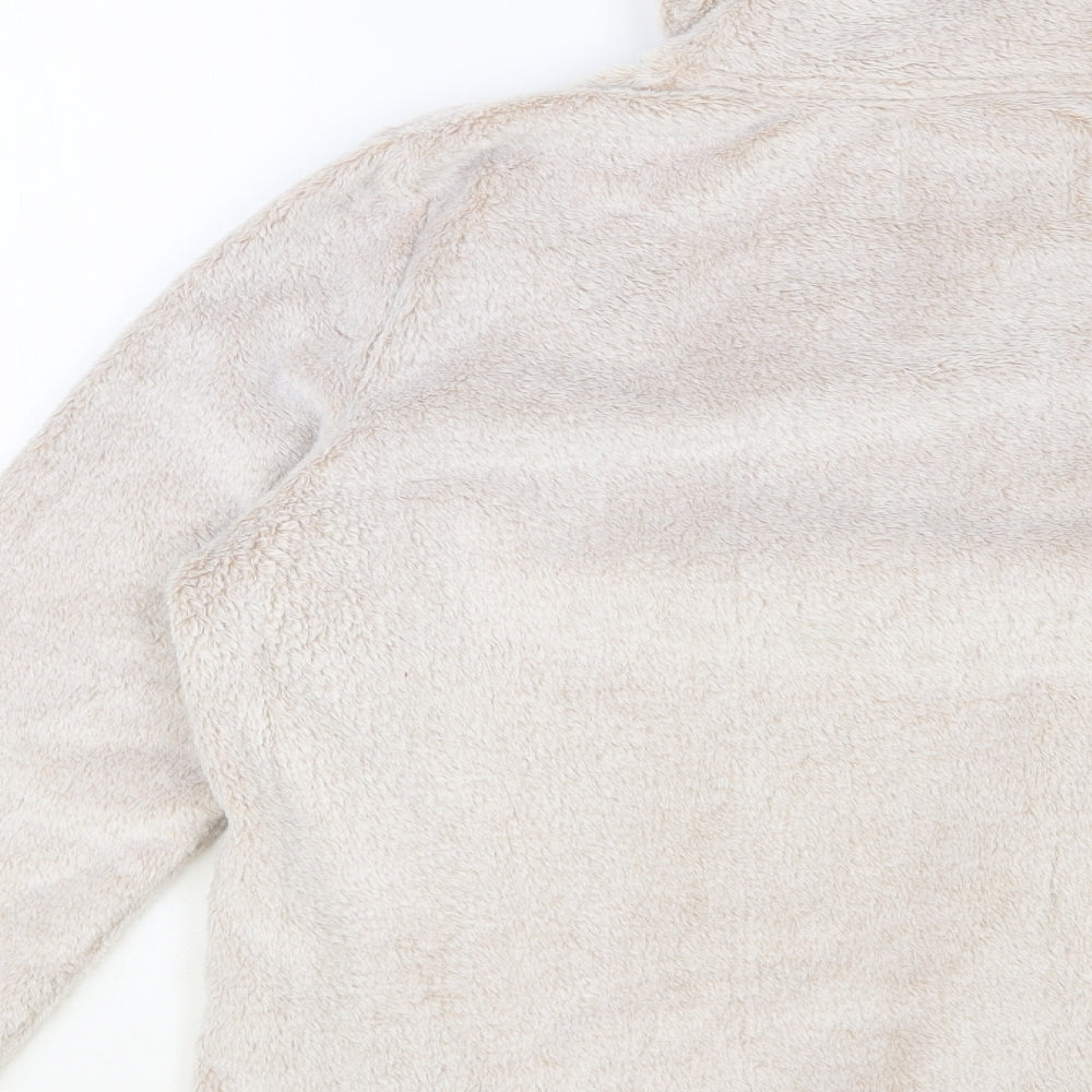 Crane Womens Beige Polyester Pullover Sweatshirt Size 14 Zip