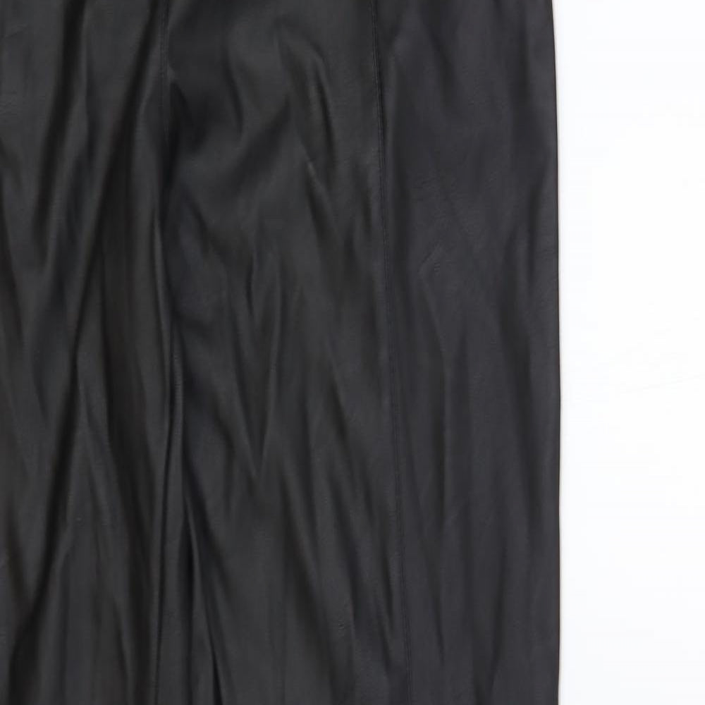 NEXT Womens Black Polyurethane Jegging Leggings Size 14 L33 in - Faux Leather Leggings