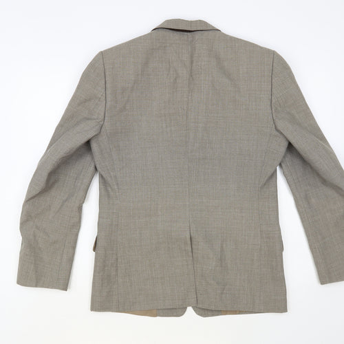 Trevira Mens Grey Wool Jacket Blazer Size 38