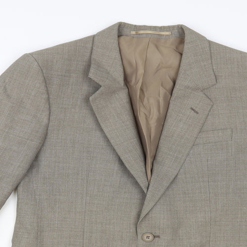 Trevira Mens Grey Wool Jacket Blazer Size 38