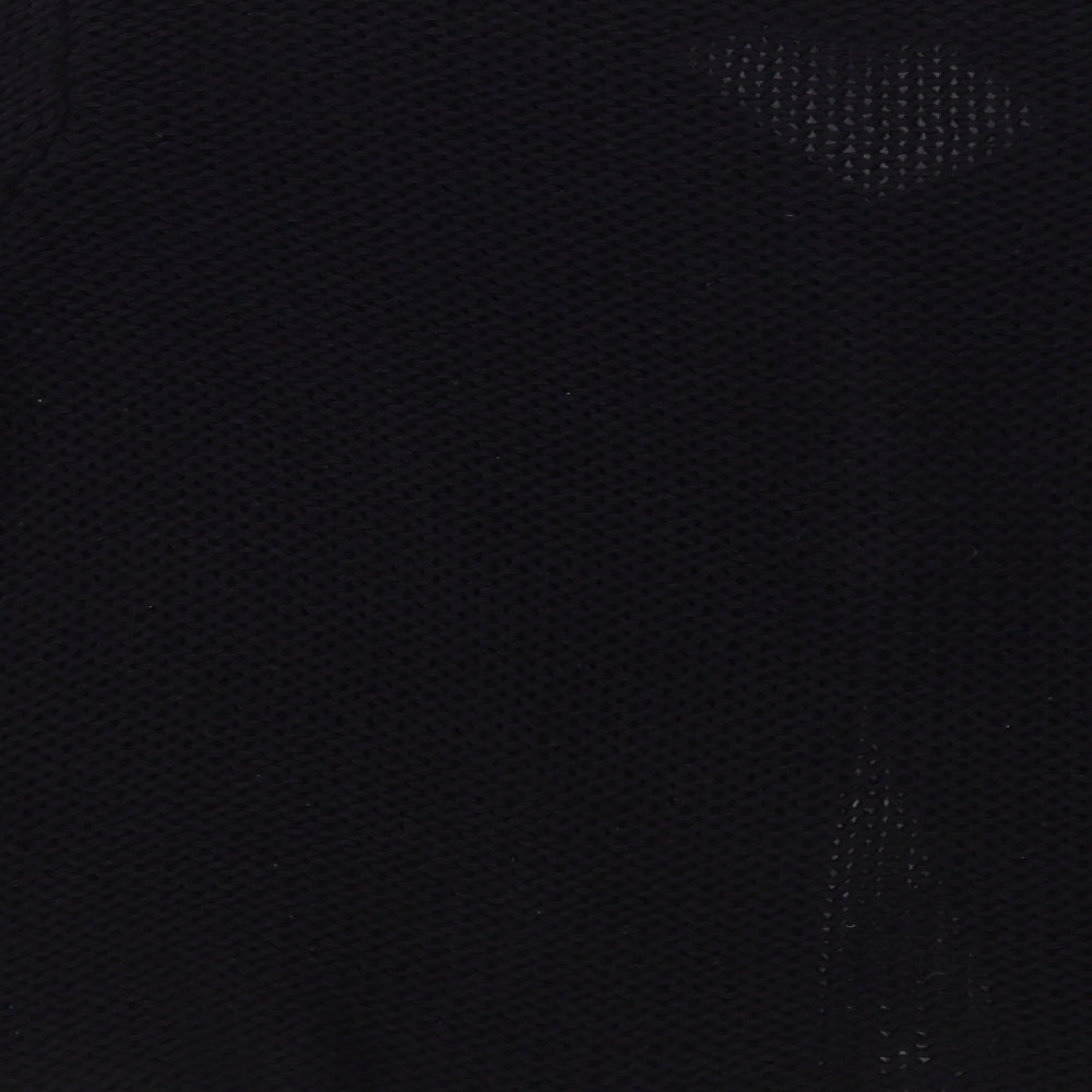 Marks and Spencer Womens Black Collared Acrylic Cardigan Jumper Size 18