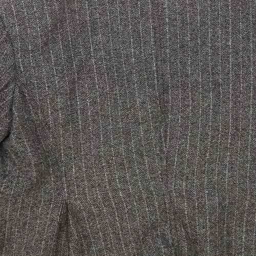 Olsen Womens Grey Striped Jacket Blazer Size 16 Button