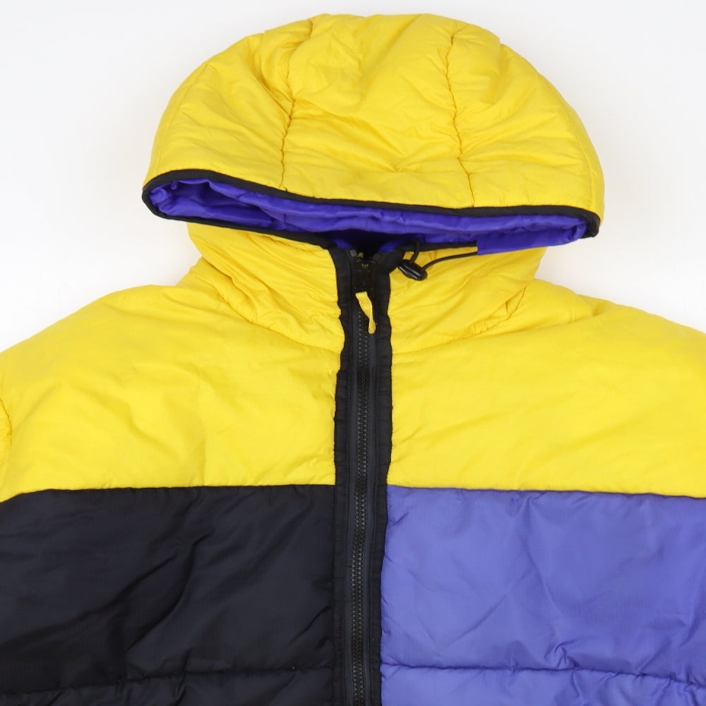 Georgio Rivera Mens Multicoloured Puffer Jacket Jacket Size XL Zip - Colourblock
