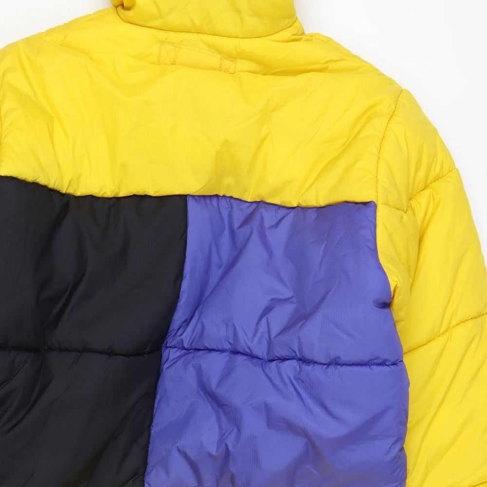 Georgio Rivera Mens Multicoloured Puffer Jacket Jacket Size XL Zip - Colourblock