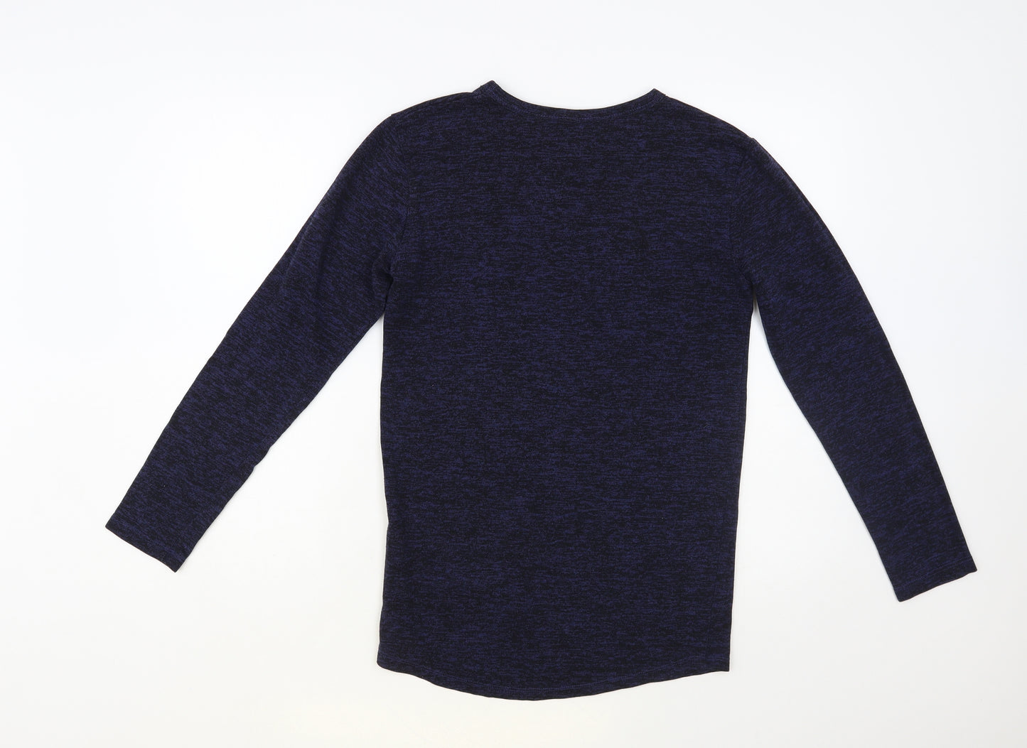 H&M Mens Blue Crew Neck Acrylic Pullover Jumper Size XS