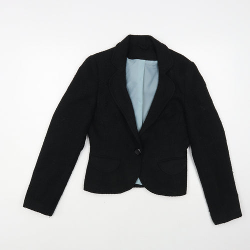 Dorothy Perkins Womens Black Jacket Blazer Size 8 Button