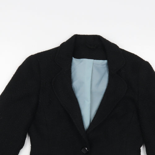 Dorothy Perkins Womens Black Jacket Blazer Size 8 Button