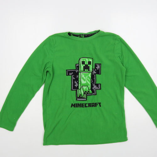 Primark Boys Green Polyester Pullover Sweatshirt Size 12 Years Pullover - Minecraft