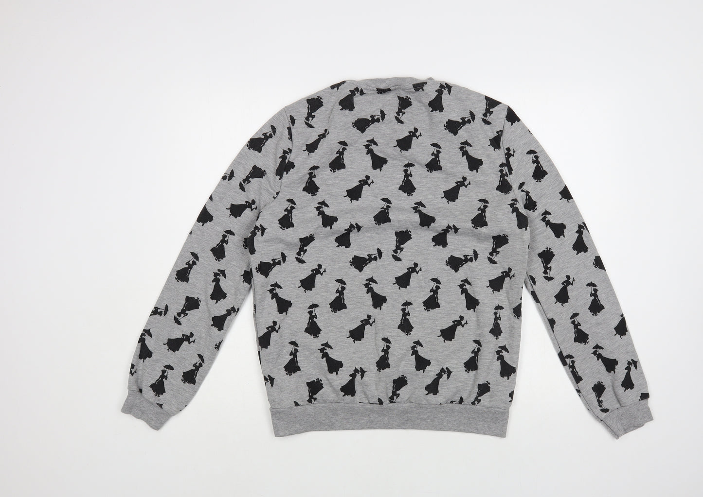 Primark Womens Grey Geometric Polyester Pullover Sweatshirt Size 8 Pullover - Mary Poppins