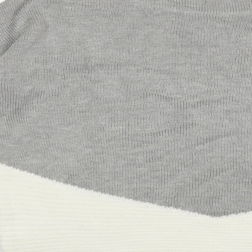 Creationz Womens Grey Boat Neck Cotton Cardigan Jumper Size 16