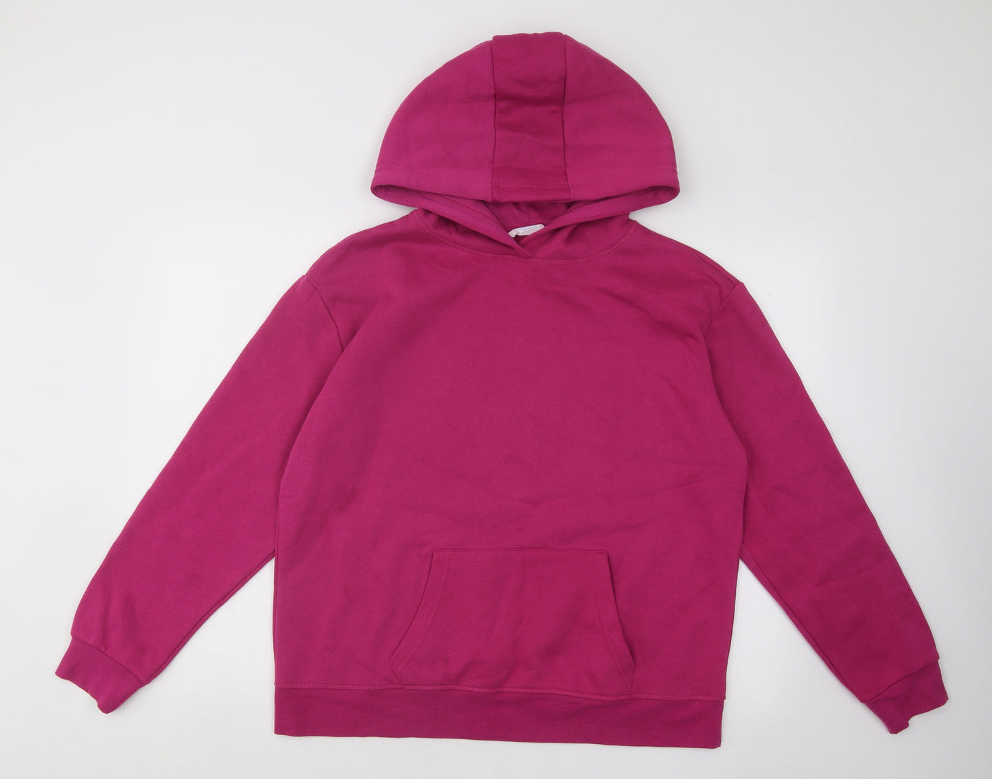 Primark Womens Pink Cotton Pullover Hoodie Size 12 Pullover