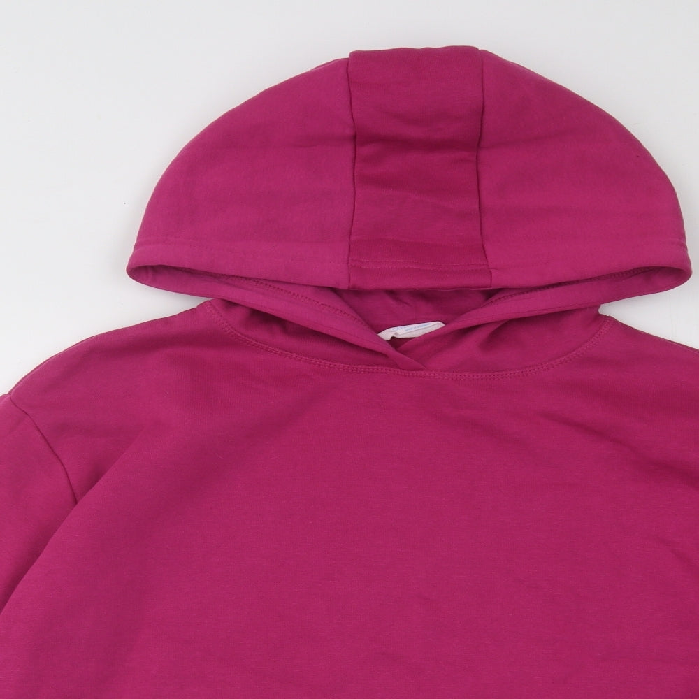 Primark Womens Pink Cotton Pullover Hoodie Size 12 Pullover