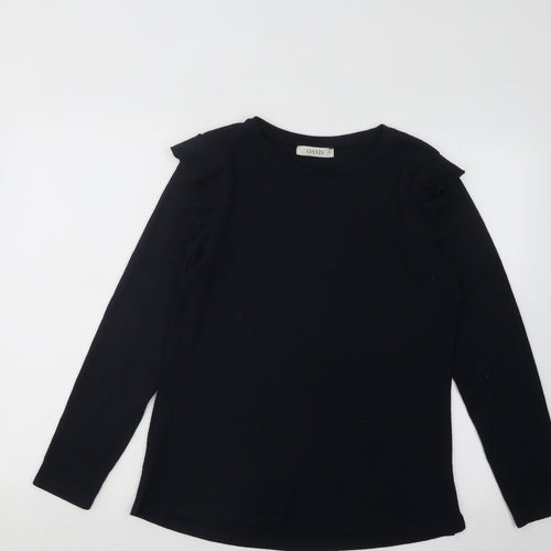Oasis Womens Blue Round Neck Acrylic Pullover Jumper Size M