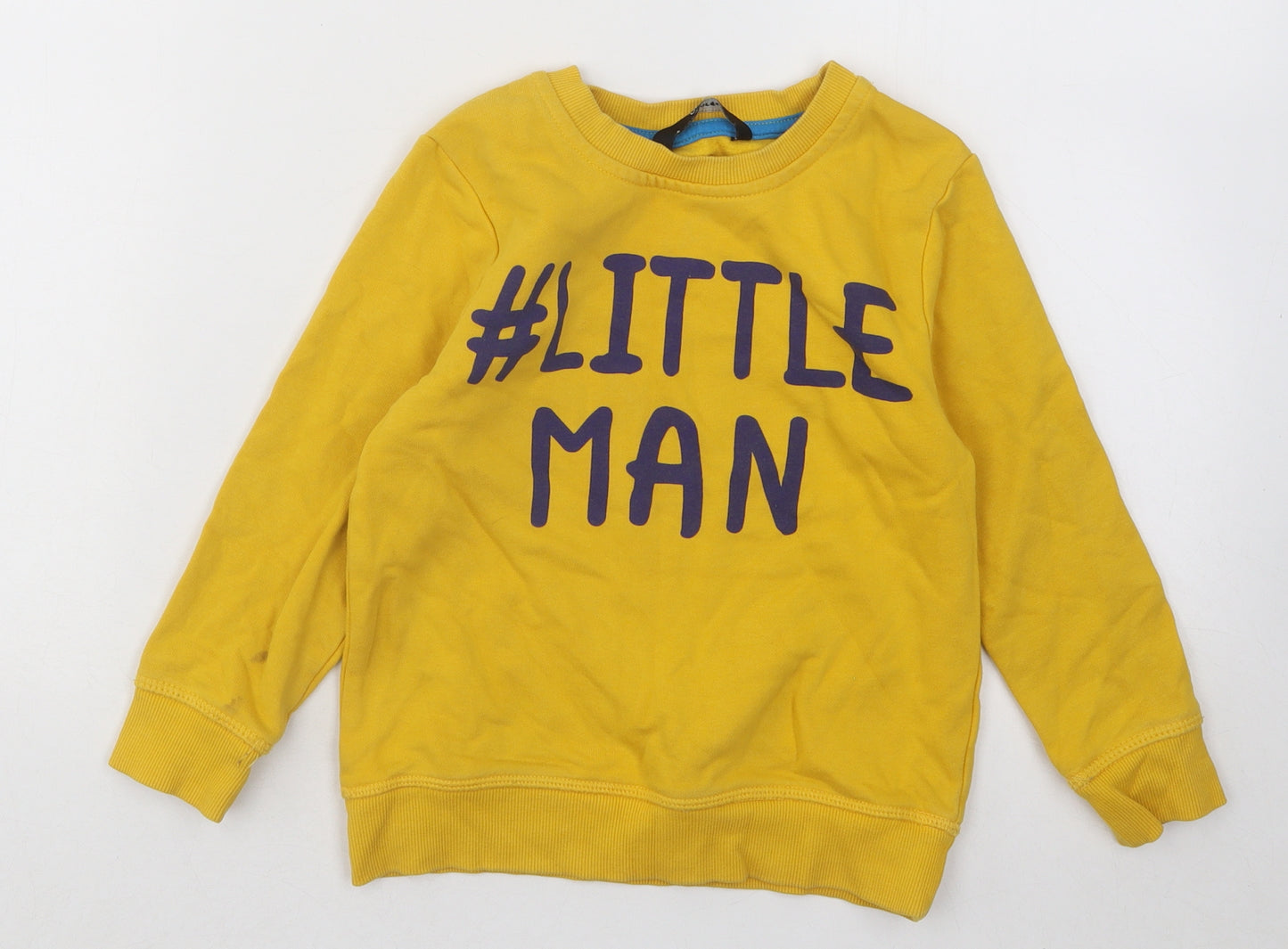 George Boys Yellow Cotton Pullover Sweatshirt Size 4-5 Years Pullover - Little Man
