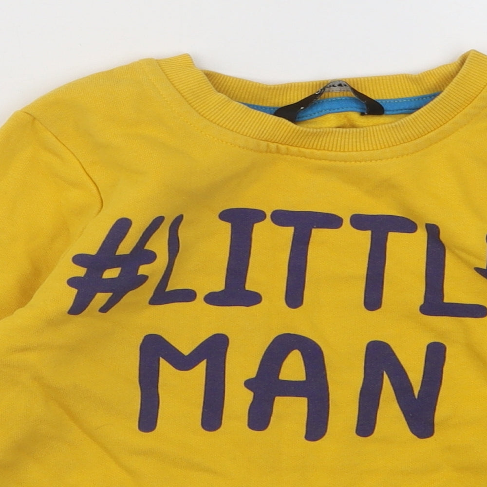 George Boys Yellow Cotton Pullover Sweatshirt Size 4-5 Years Pullover - Little Man