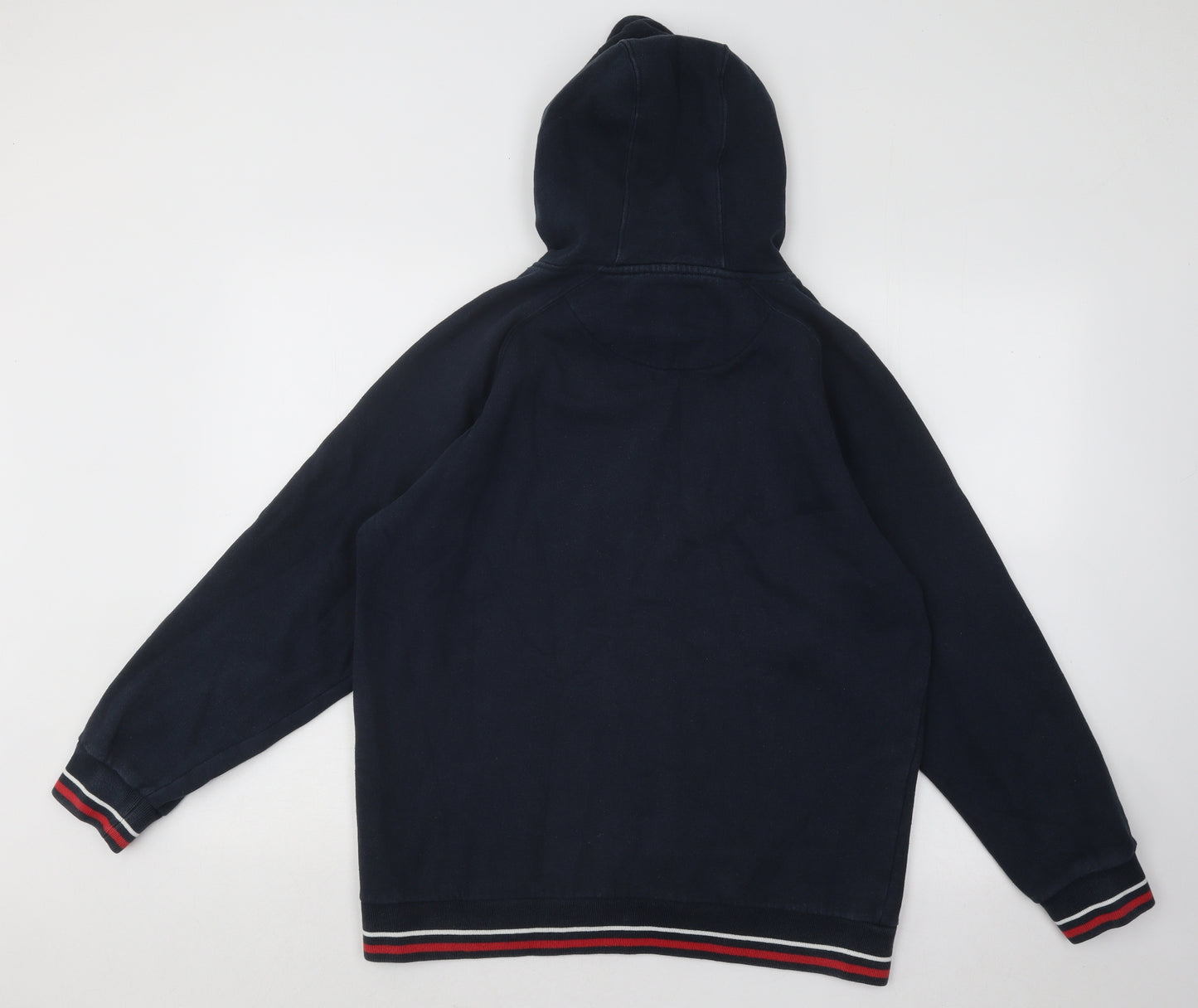 England Rugby Mens Blue Cotton Pullover Hoodie Size M