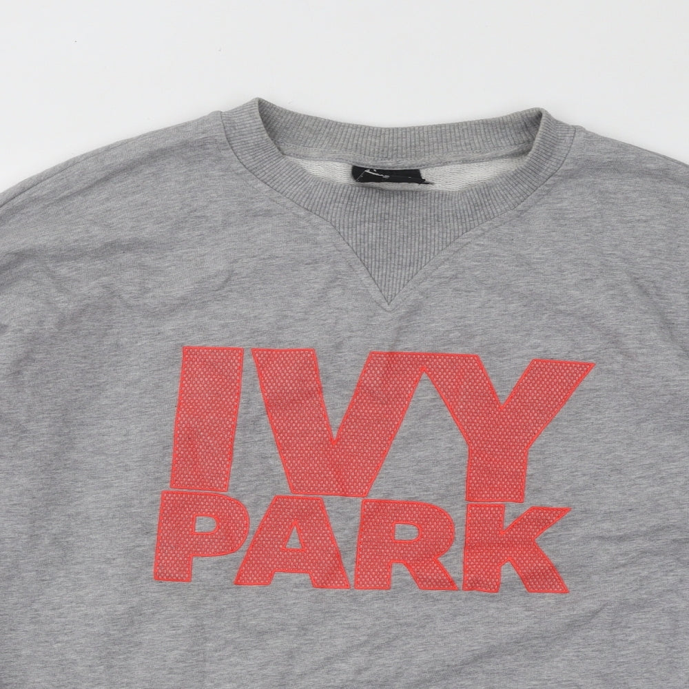 IVY PARK Womens Grey Cotton Pullover Sweatshirt Size S Pullover