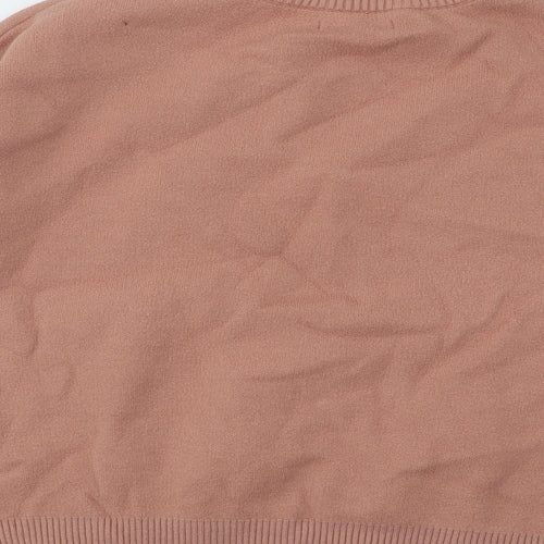 Primark Womens Orange Mock Neck Polyester Pullover Jumper Size 10