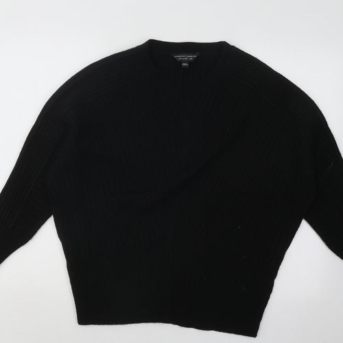 Dorothy Perkins Womens Black Round Neck Acrylic Pullover Jumper Size 12