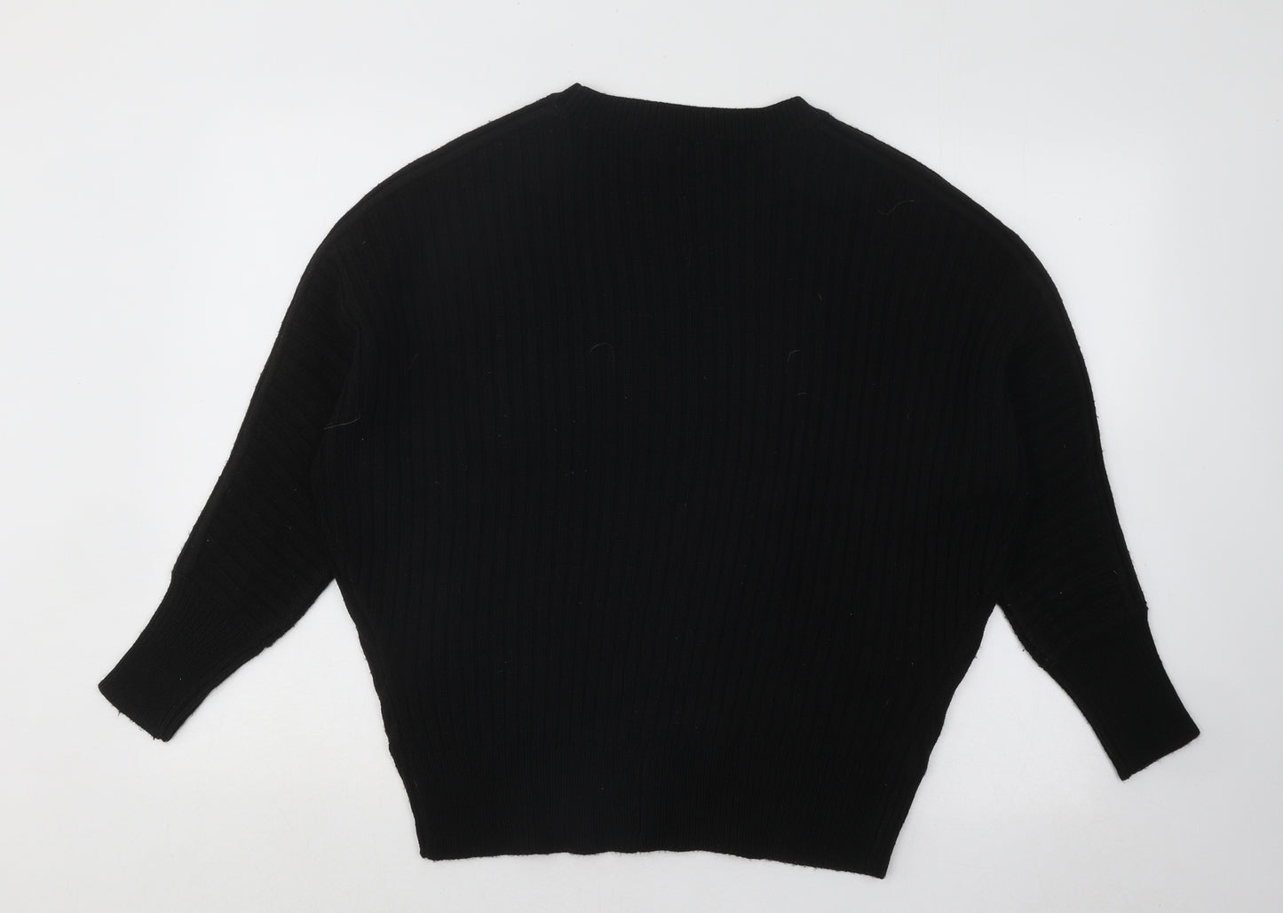 Dorothy Perkins Womens Black Round Neck Acrylic Pullover Jumper Size 12