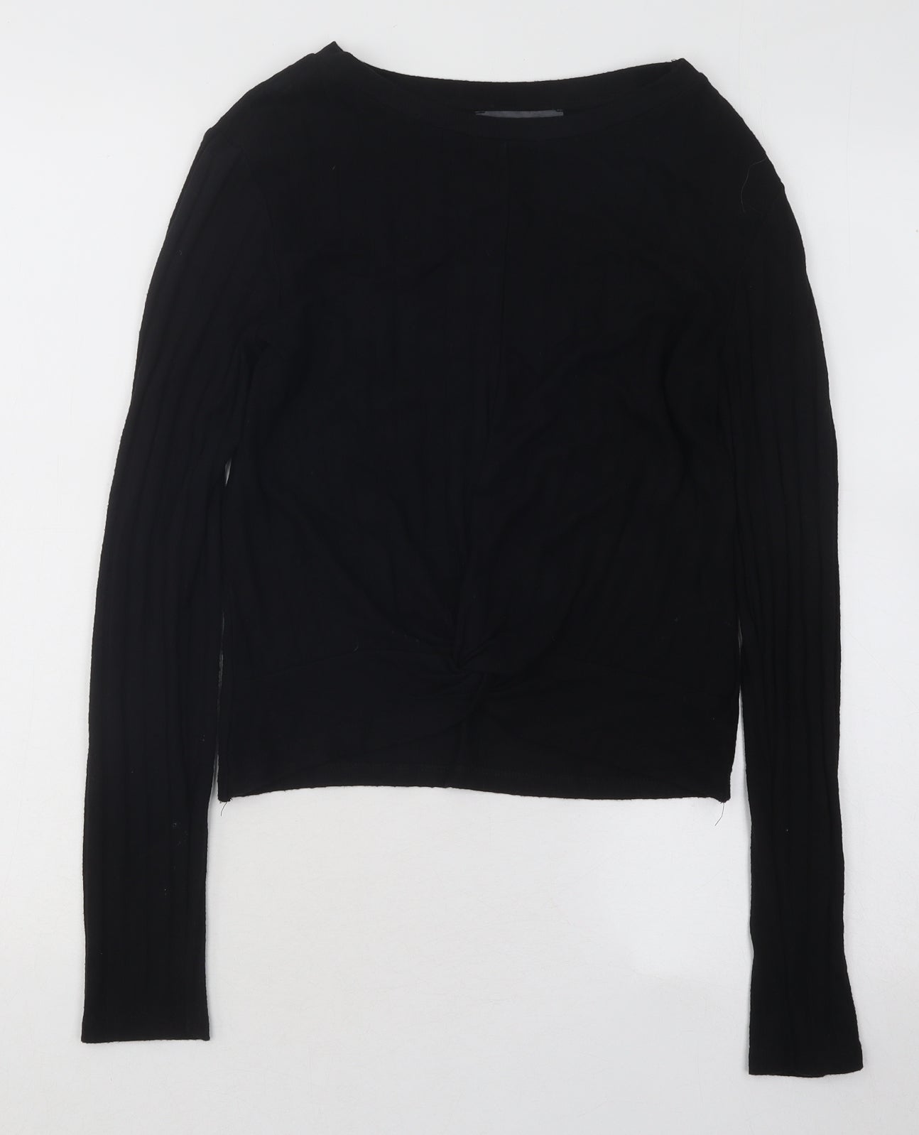 Primark Womens Black Boat Neck Viscose Pullover Jumper Size 10