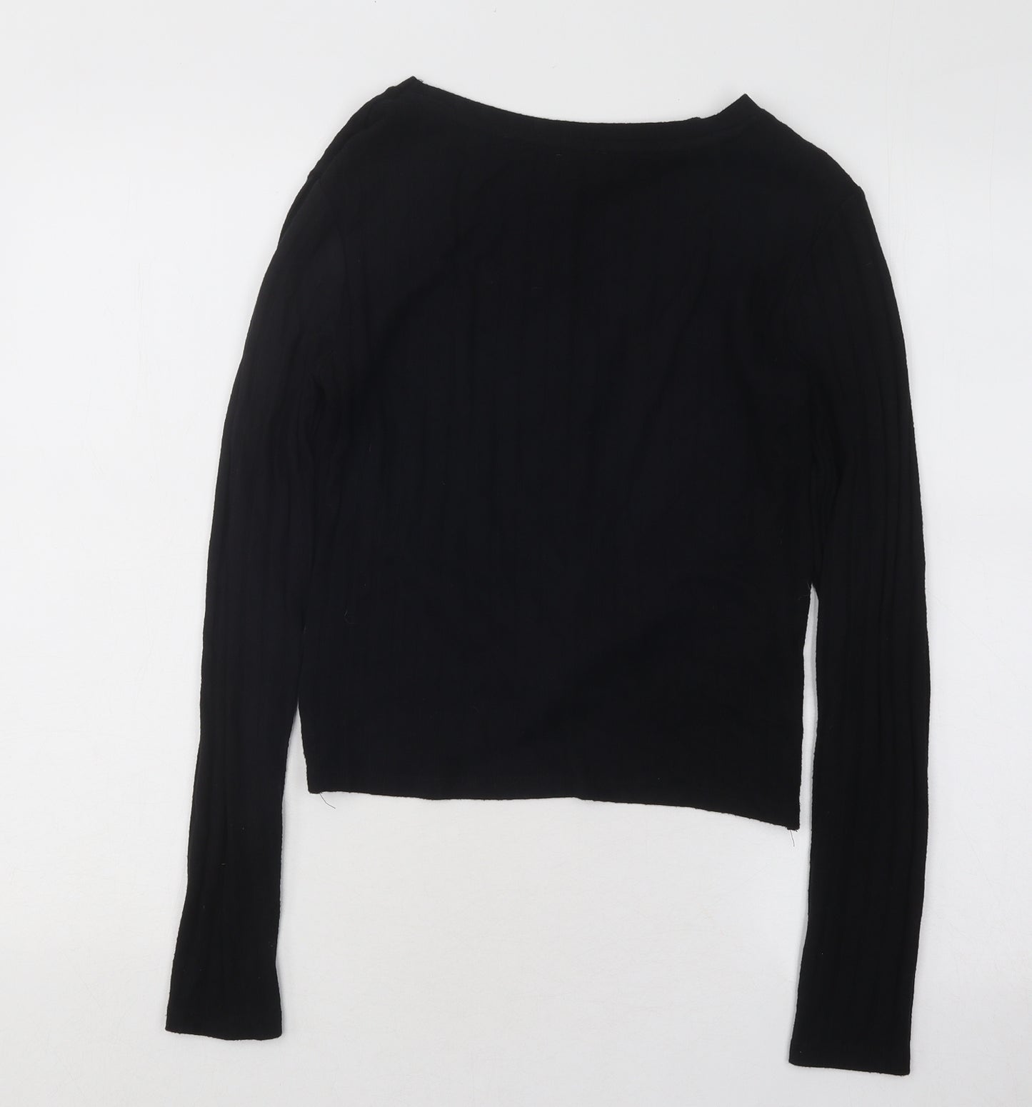 Primark Womens Black Boat Neck Viscose Pullover Jumper Size 10