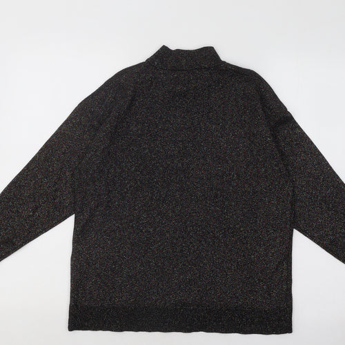 Warehouse Womens Multicoloured Mock Neck Viscose Pullover Jumper Size 8
