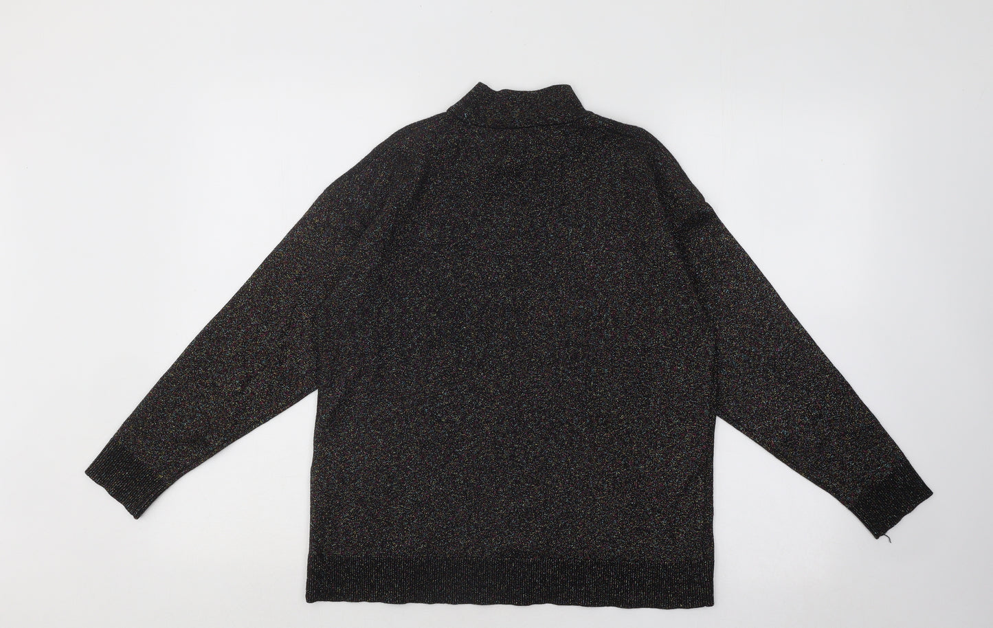 Warehouse Womens Multicoloured Mock Neck Viscose Pullover Jumper Size 8