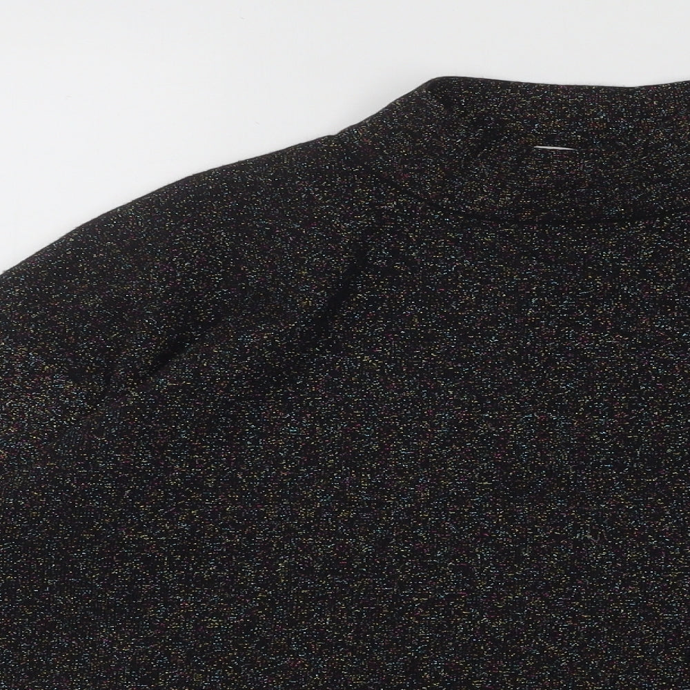 Warehouse Womens Multicoloured Mock Neck Viscose Pullover Jumper Size 8