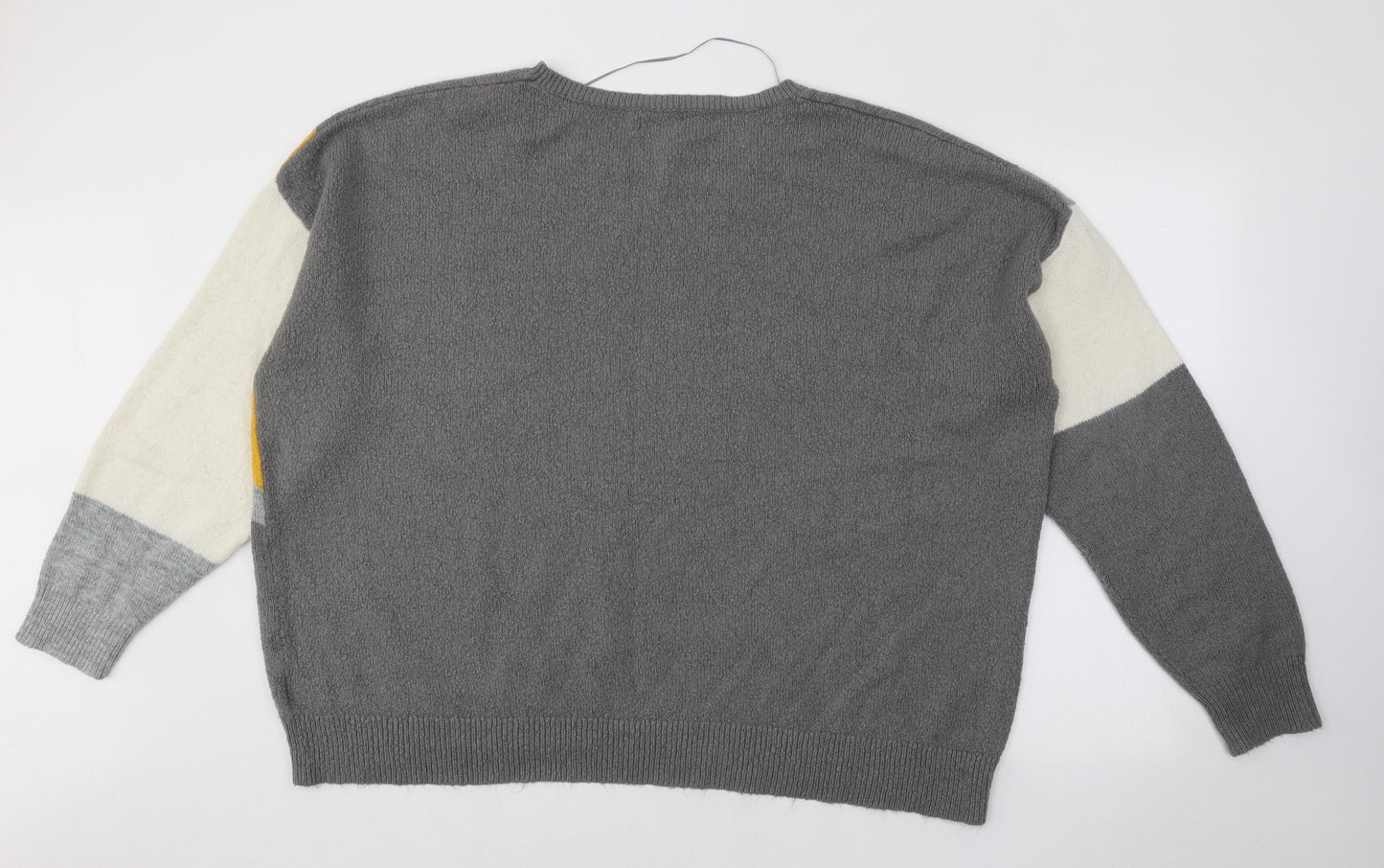Damart Womens Multicoloured Round Neck Geometric Acrylic Pullover Jumper Size 26