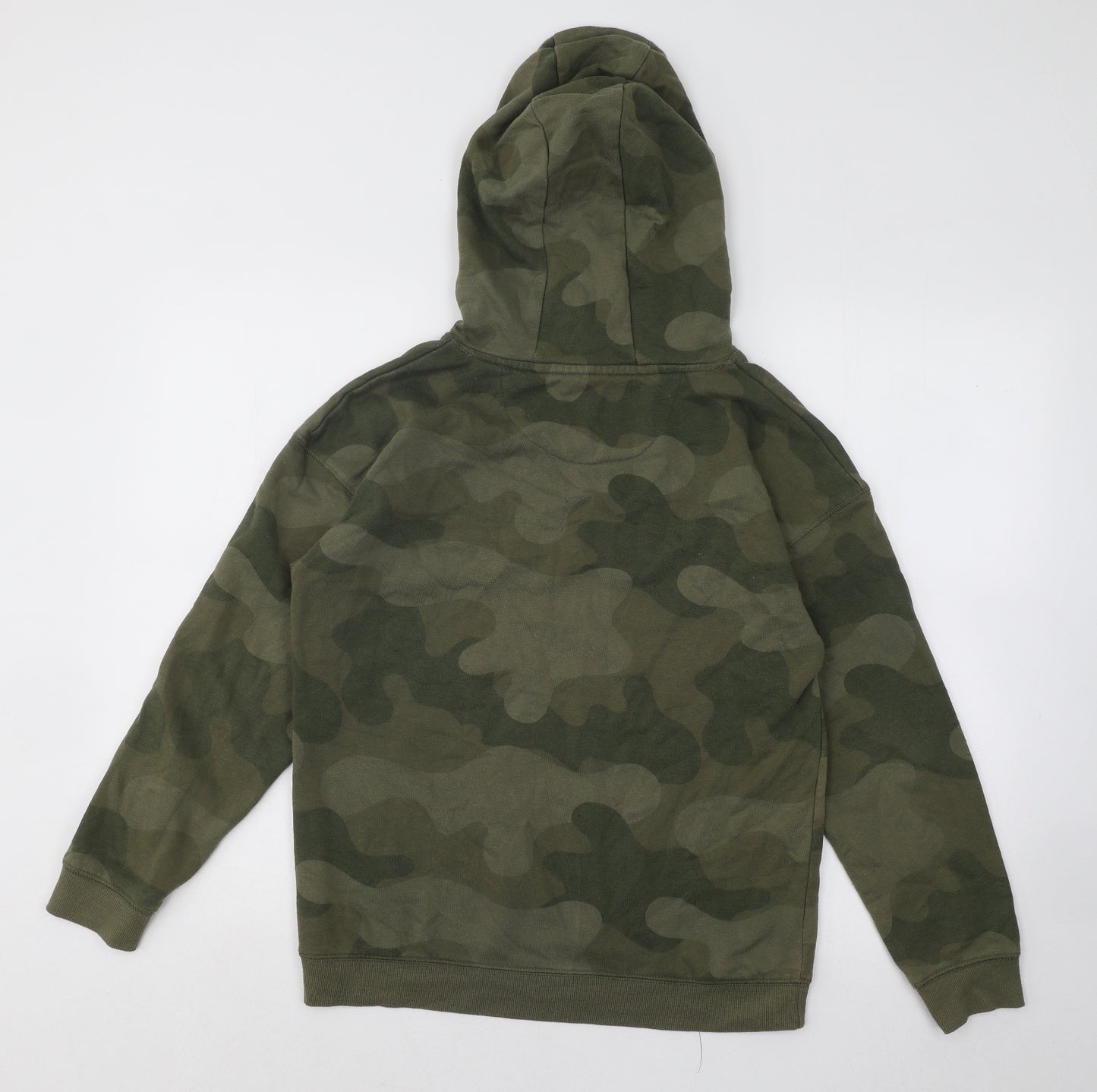 Primark Boys Green Camouflage Cotton Pullover Hoodie Size 10-11 Years Pullover - Iconic